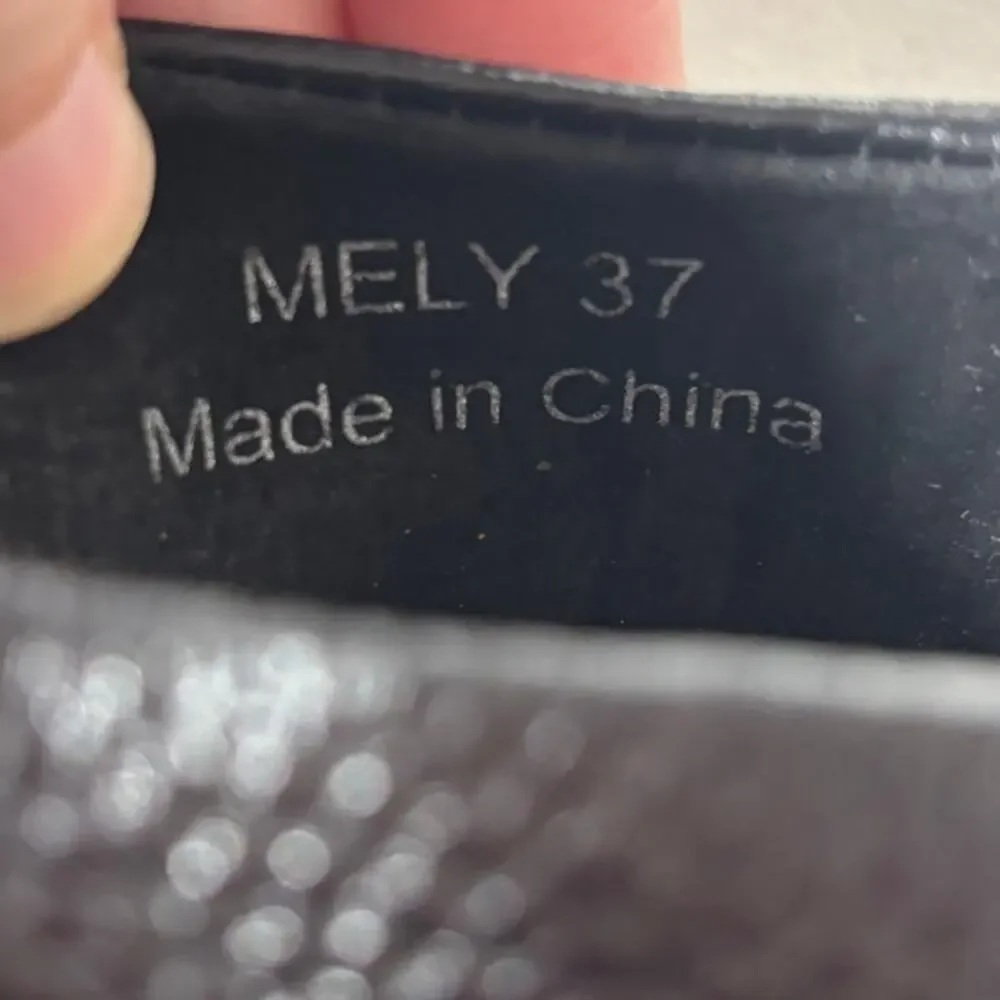 Bernie Mev NWOT Size 6 (EU 37) Mely Black Slingback Ankle Strap Wedge Sandals